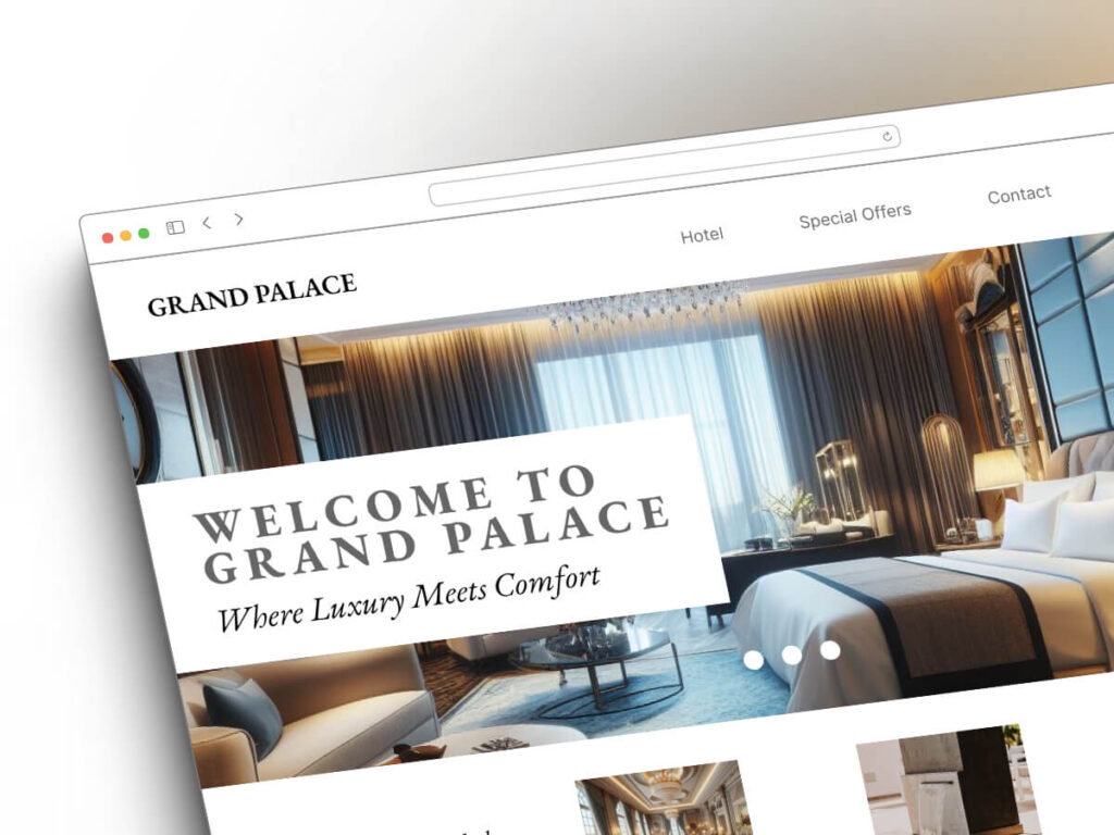 Grand Palace hotel website concept